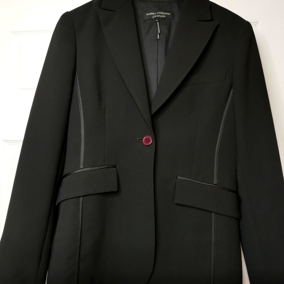 Sandra Angelozzi Jackets & Blazers - Sandra Angelozzi - Designer blazer jet black